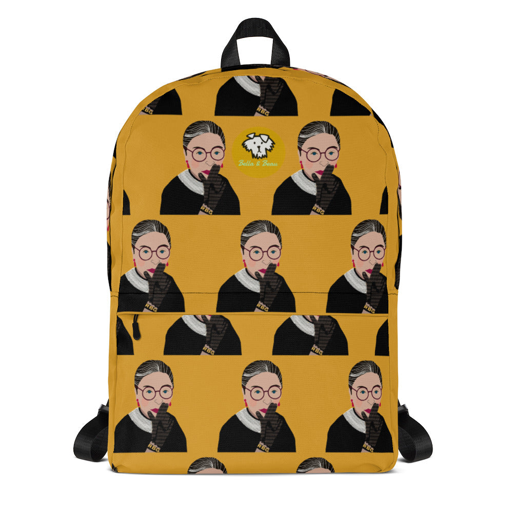 Ruth Bader Ginsburg Backpack (Mustard)