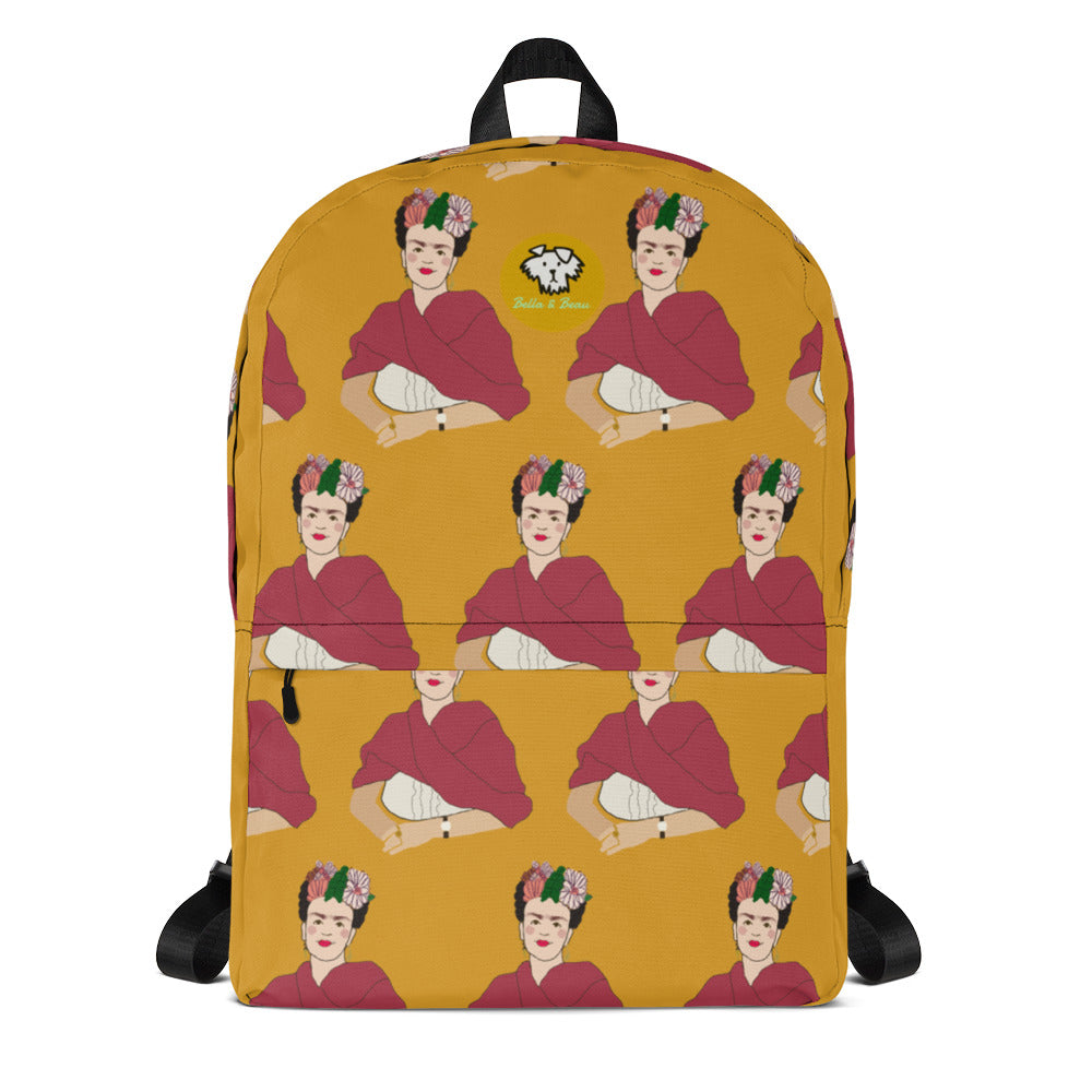 Frida Kahlo Backpack (Mustard)