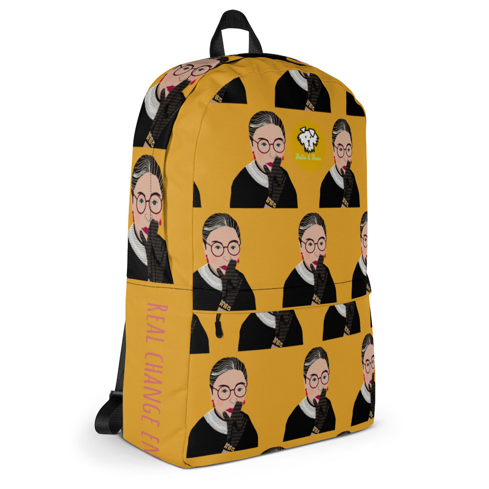 Ruth Bader Ginsburg Backpack (Mustard)